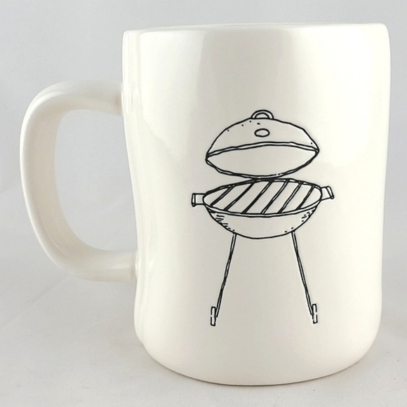 Rae Dunn Artisan  Double Sided White Mug Large Letters GRILL MASTER Grill BBQ - Picture 2 of 9